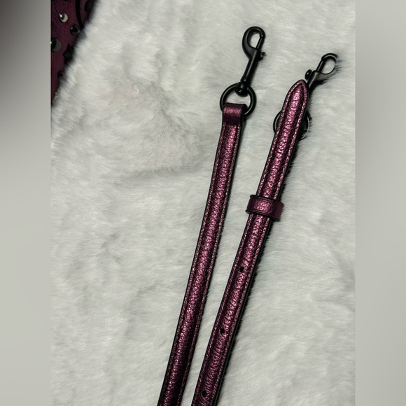 HP๐๐๐NWOT Coach Mercer Satchel 24 Metallic Stud Purse Star Rivets - Picture 13 of 16